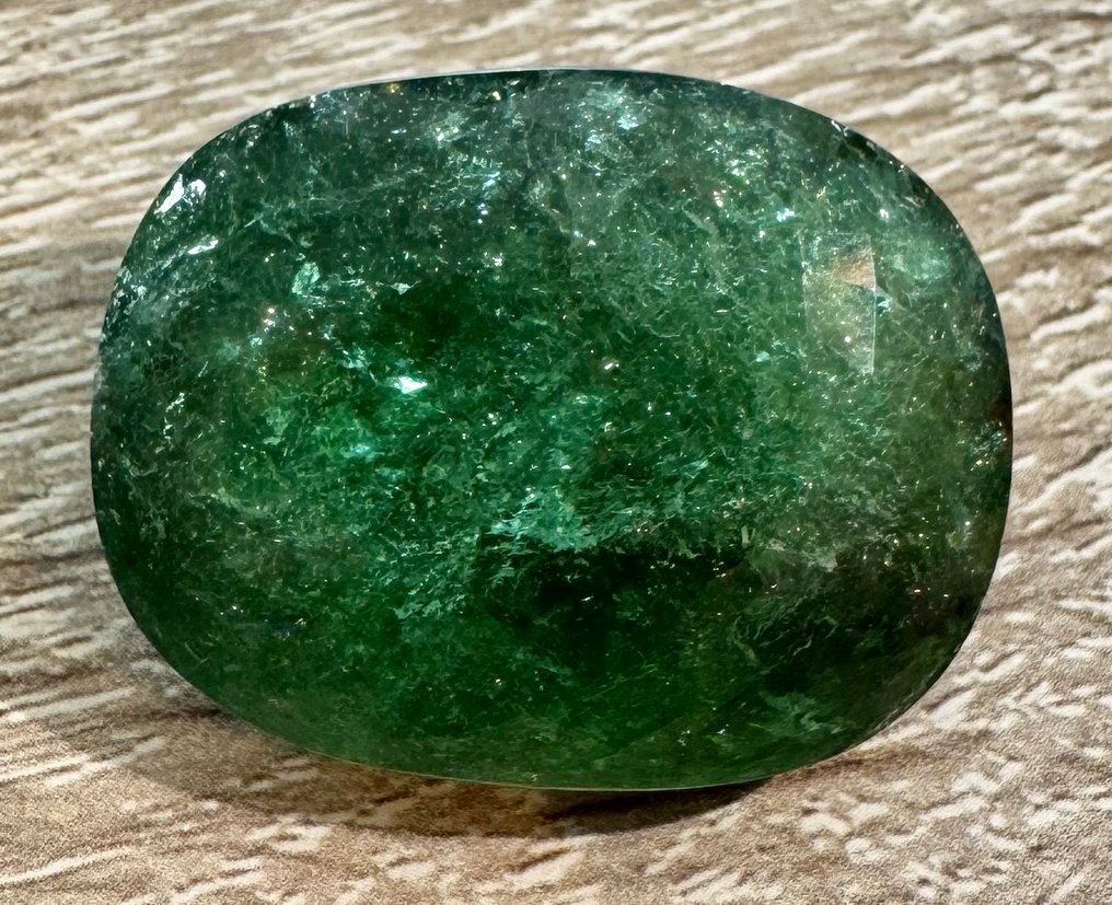 1 pcs  Πράσινο Τουρμαλίνης  - 127.00 ct - GGTL Λιχτενστάιν και Ελβετίας - Χαλκός-περιέχουσα τορμαλίνη #1.0