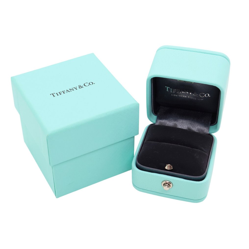 Tiffany & Co. - 戒指 - T Wire Ring - 18 克拉 玫瑰金 - 铺镶钻石 #1.0