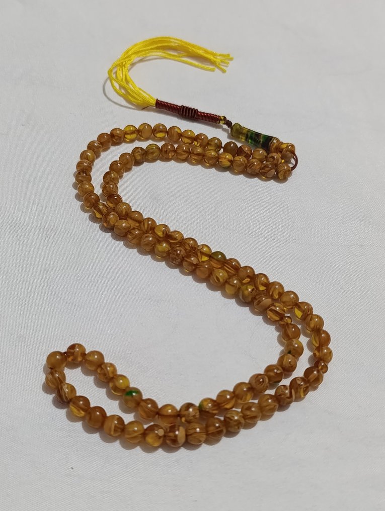  誦經念珠 - 琥珀 - 1970-1980 - 稀有的祈祷念珠  #4.3