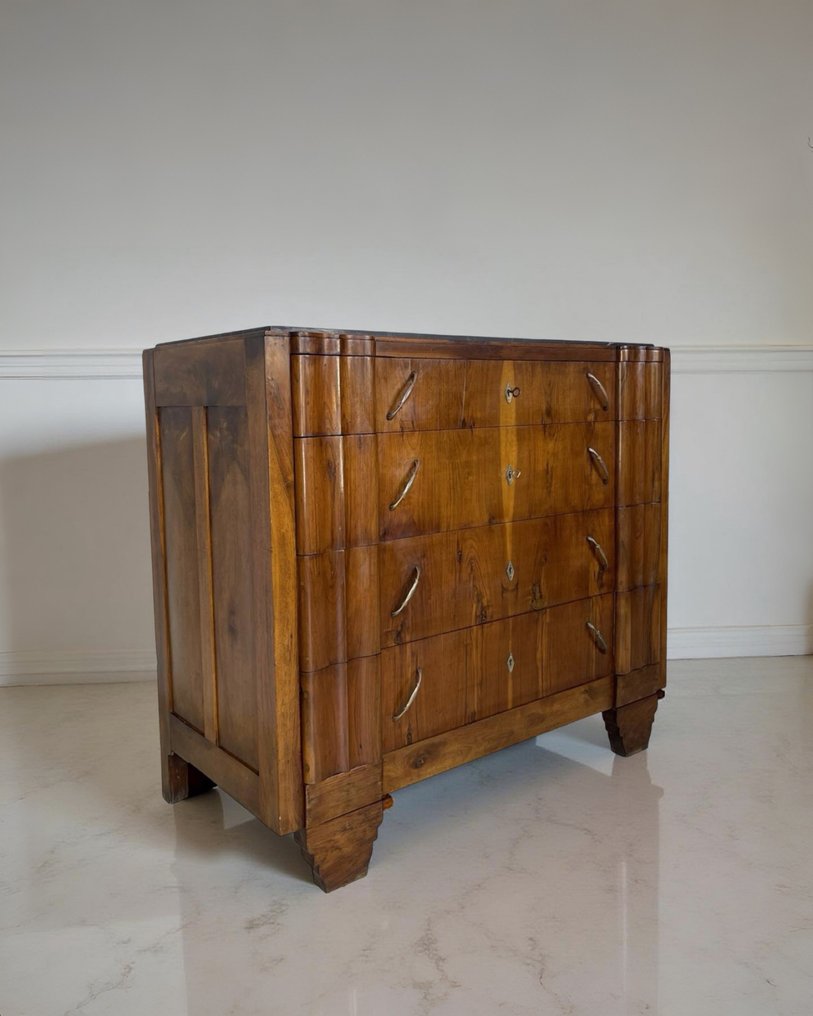 Kommodeskuffe - Valnød, Træ, Messing, Marmor #2.1