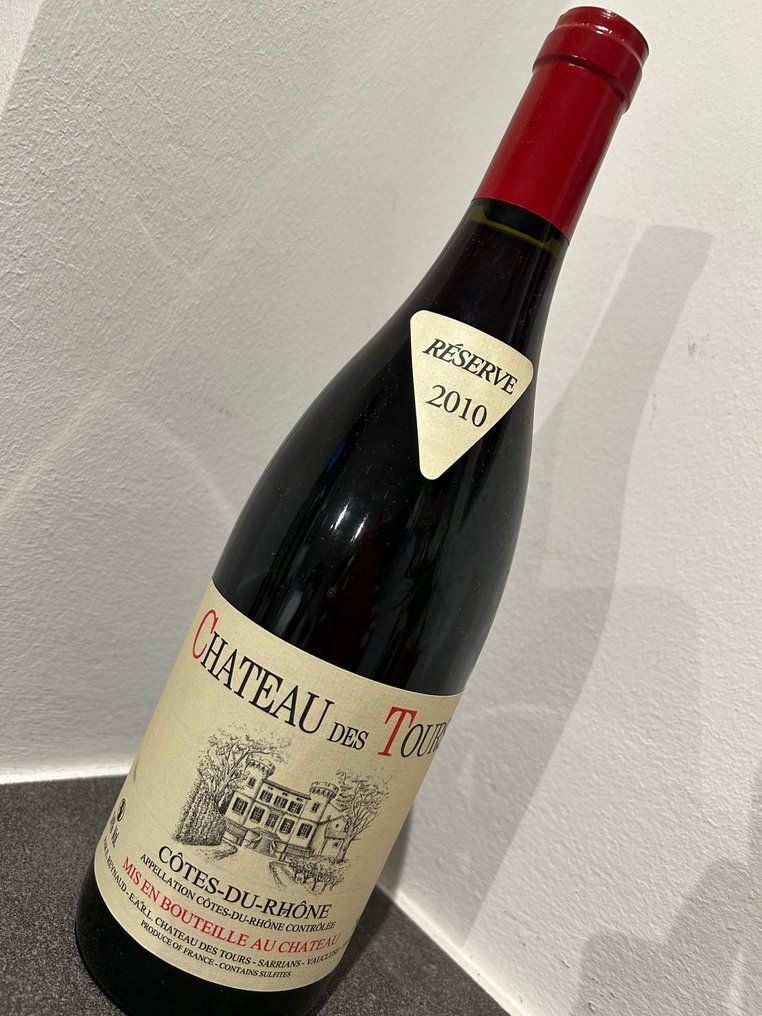 2010 E. Reynaud, Chateau des Tours  - Cotes du Rhone Reserve - Vaucluse - 1 Flasker (0,75 L) #1.0