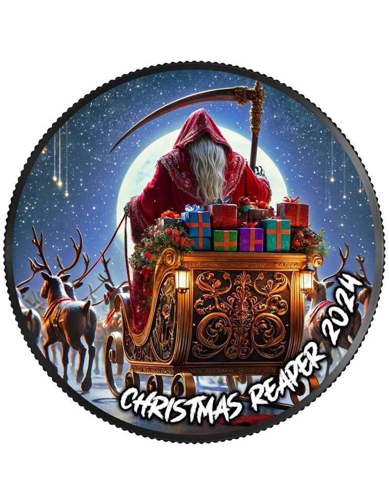 Ηνωμένες Πολιτείες. 1 Dollar 2024 CHRISTMAS GRIM REAPER , 1 Oz (.999) #1.0