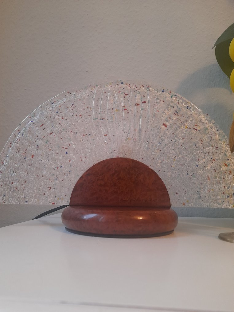 Bogenförmige Tischlampe - Fächerlampe - Muranoglas #1.0