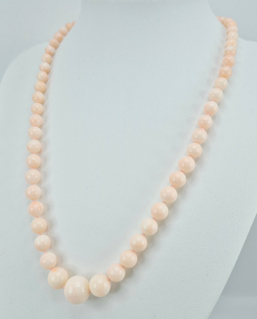 Corail - Argent, Plaqué or - Collier - Corallo Rosato #4.3