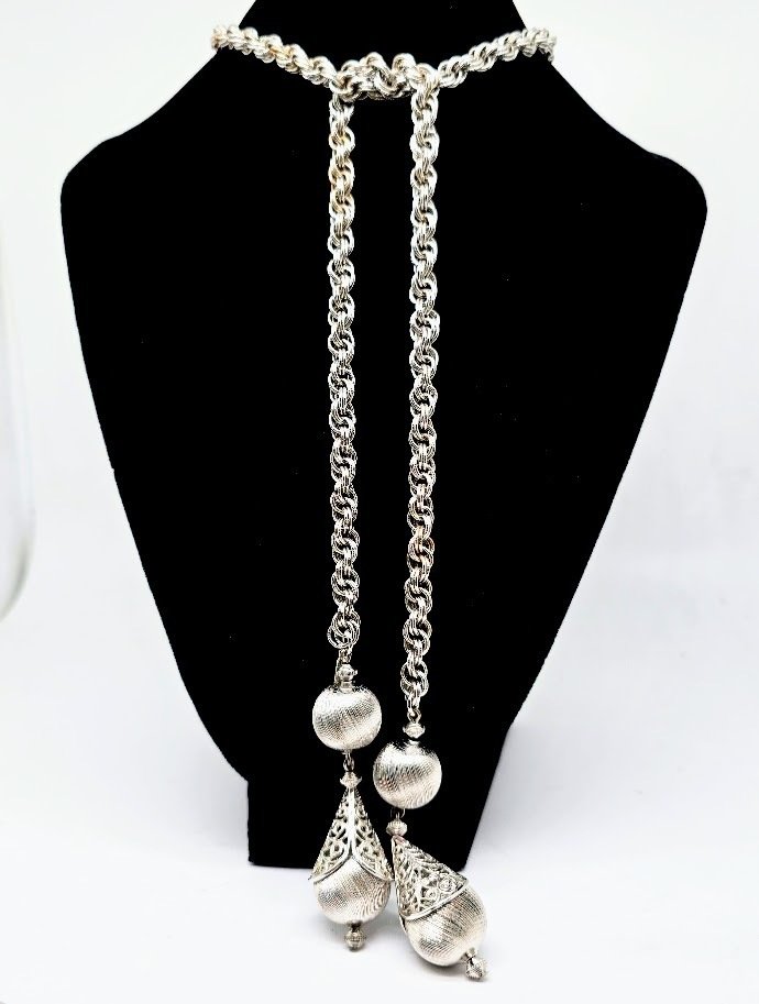 Monet - metallo placcato argento - Collana - 'Bolero' pezzo di un libro degli anni '60. #1.0