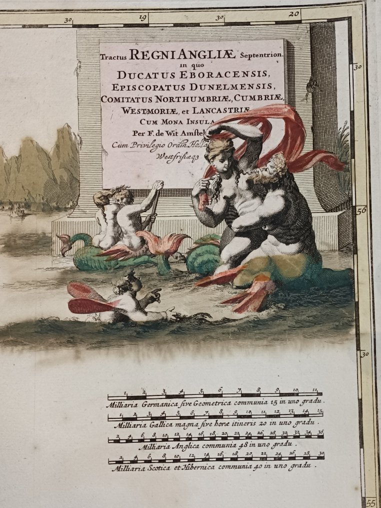 Storbritannia - Nord-England; Frederik De Wit - Tractus Regni Angliae Septentrion in quo Ducatus Eboracensis, Episcopatus Dunelmensis, Comitatus - 1681-1700 #1.0