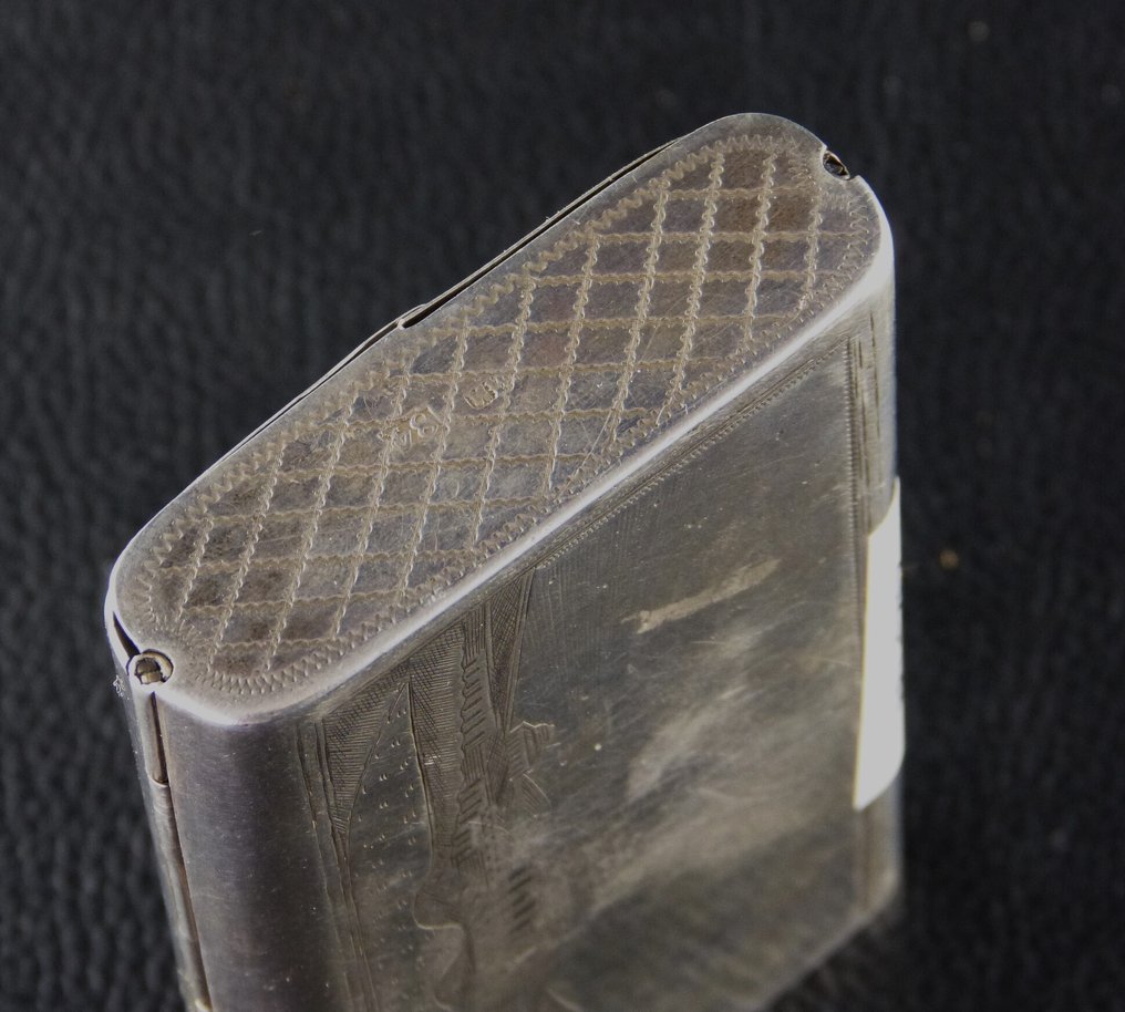 Case - Rectangular business card and banknote holder. - .875 (84 Zolotniki) silver #3.2