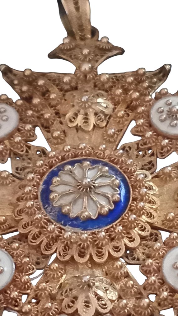 Ciondolo - 9 kt Oro bianco - Pendente d'oro del XIX secolo #3.2