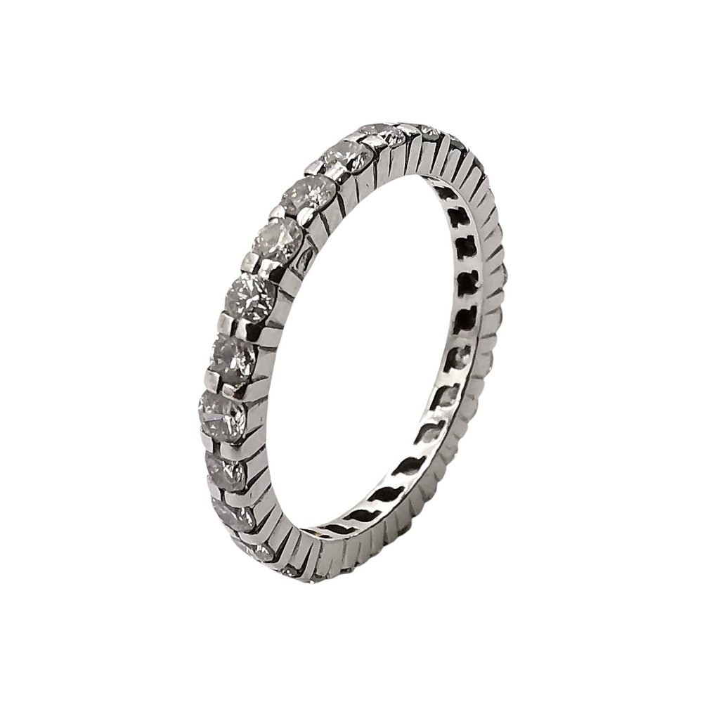 Δαχτυλίδι - 18 καράτια Λευκός χρυσός -  1.04ct. tw. Διαμάντι (Φυσικό)  - Αμερικανική συμμαχία #4.3