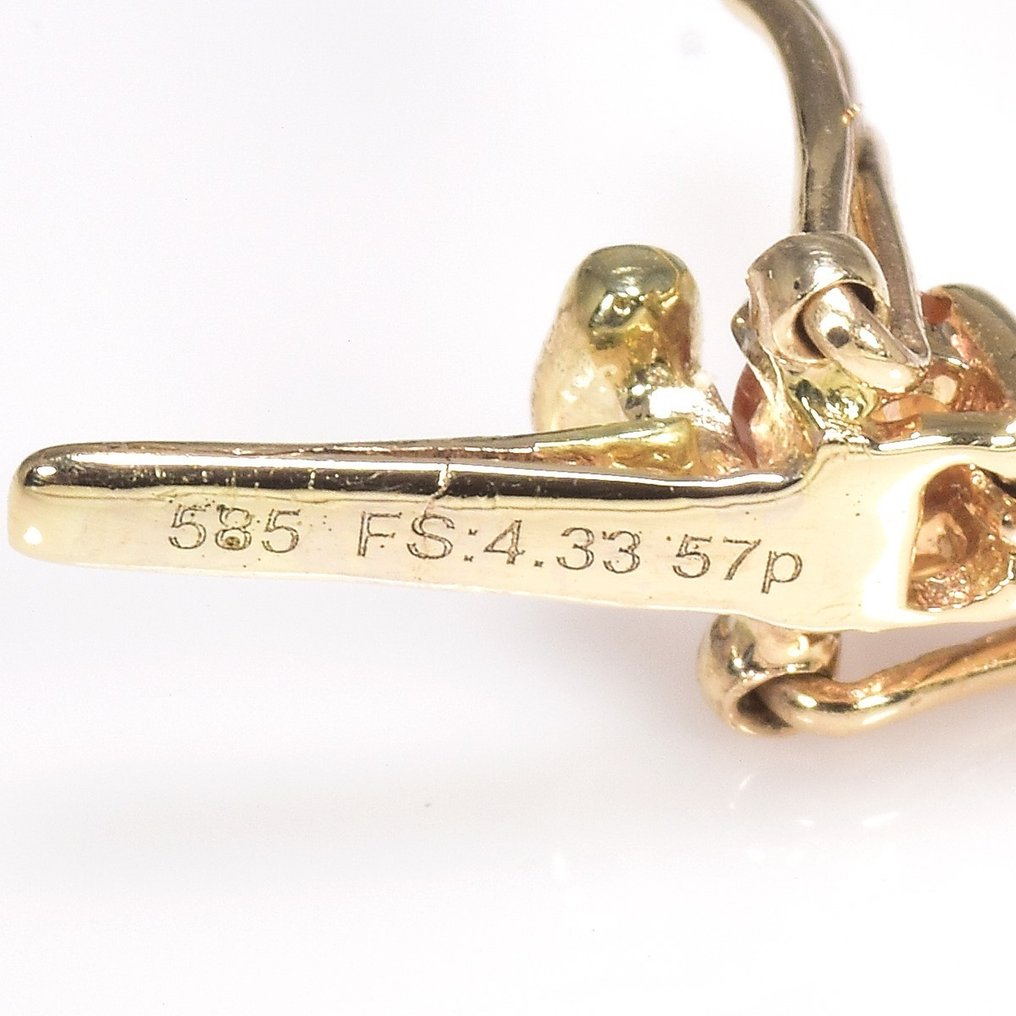 手镯 - 14K包金 黄金 -  4.33ct. tw. 蓝宝石 - GFCO 证书 #2.1