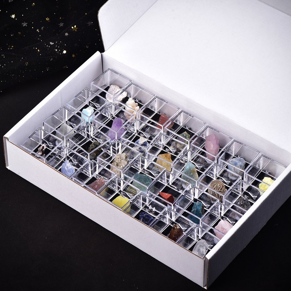 无底价 - 28种全球矿物的独家收藏 收藏家和教育用途的理想选择- 595 g #1.0