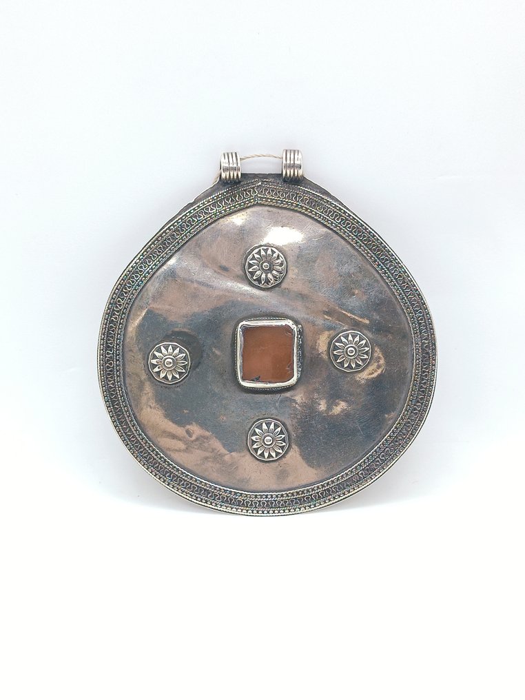 Pendente Tekke / Yomud - Argento - Turkmenistan - Inizio XX secolo #1.0