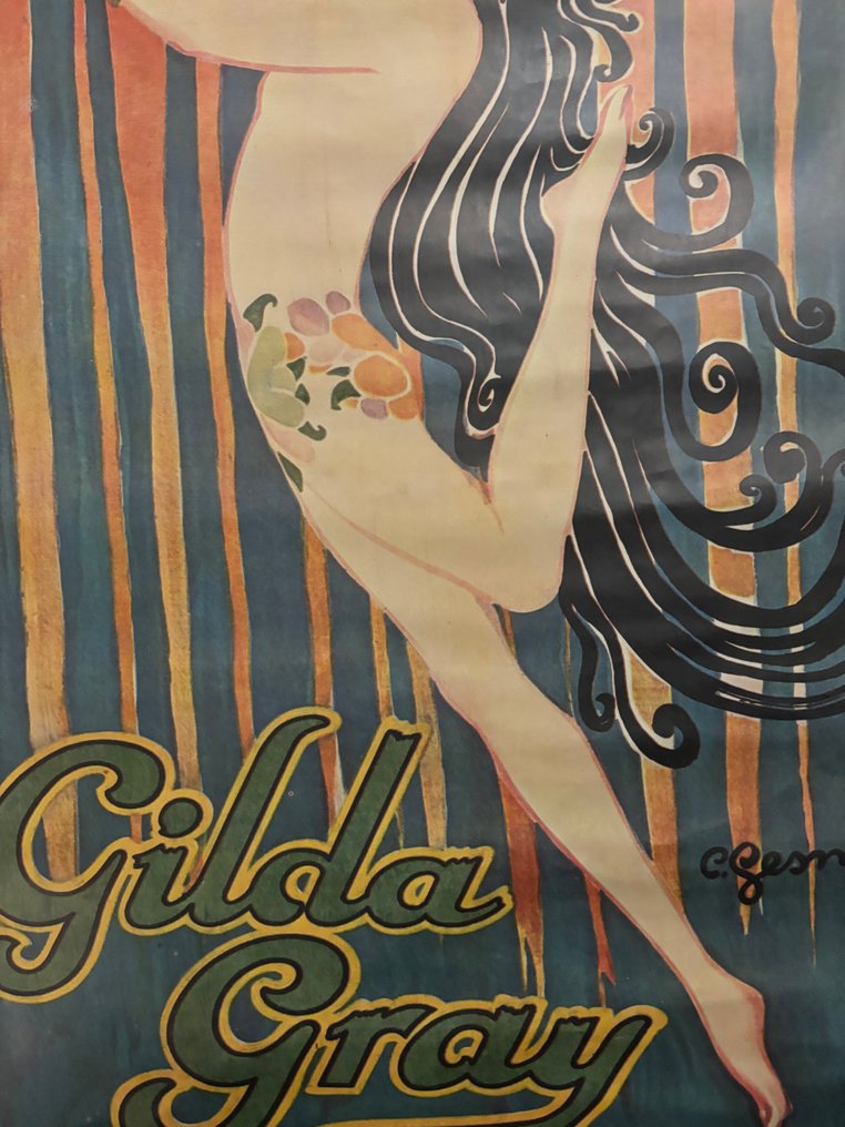 Gesmar ( 1900-1928 ) - Gilda Gray – Art Déco – Francia - década de 1970 #3.2