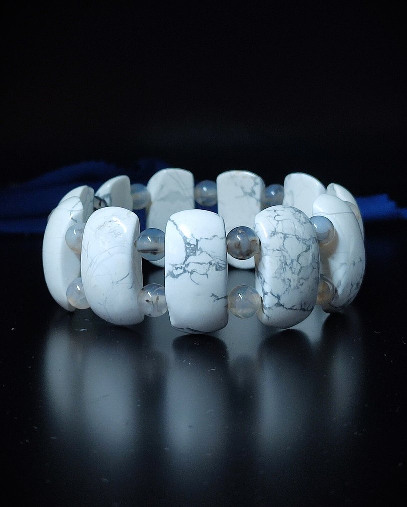 独家款美丽的海蓝宝配有玛瑙手链，礼品盒包装，免运费。 - 手鈪 #2.1