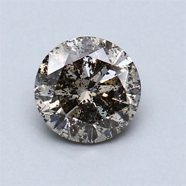 1 pcs Gyémánt  (Természetes színű)  - 0.69 ct - Kerek - Fancy Barnás, Zöldes Sárga - I2 - Nemzetközi Gemmológiai Intézet (IGI) #1.0