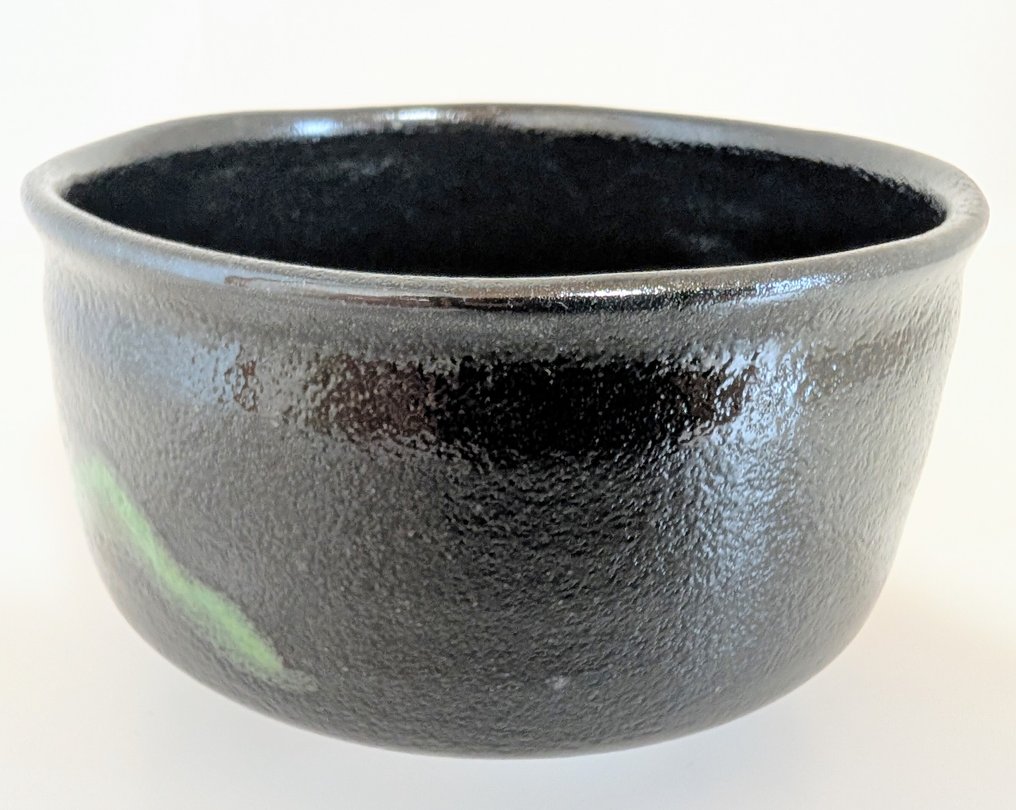 Seto ware - Written by Fumitsu Sugiura - Chawan - 无需担心过敏问题。 - 标题是绿色的 #1.0