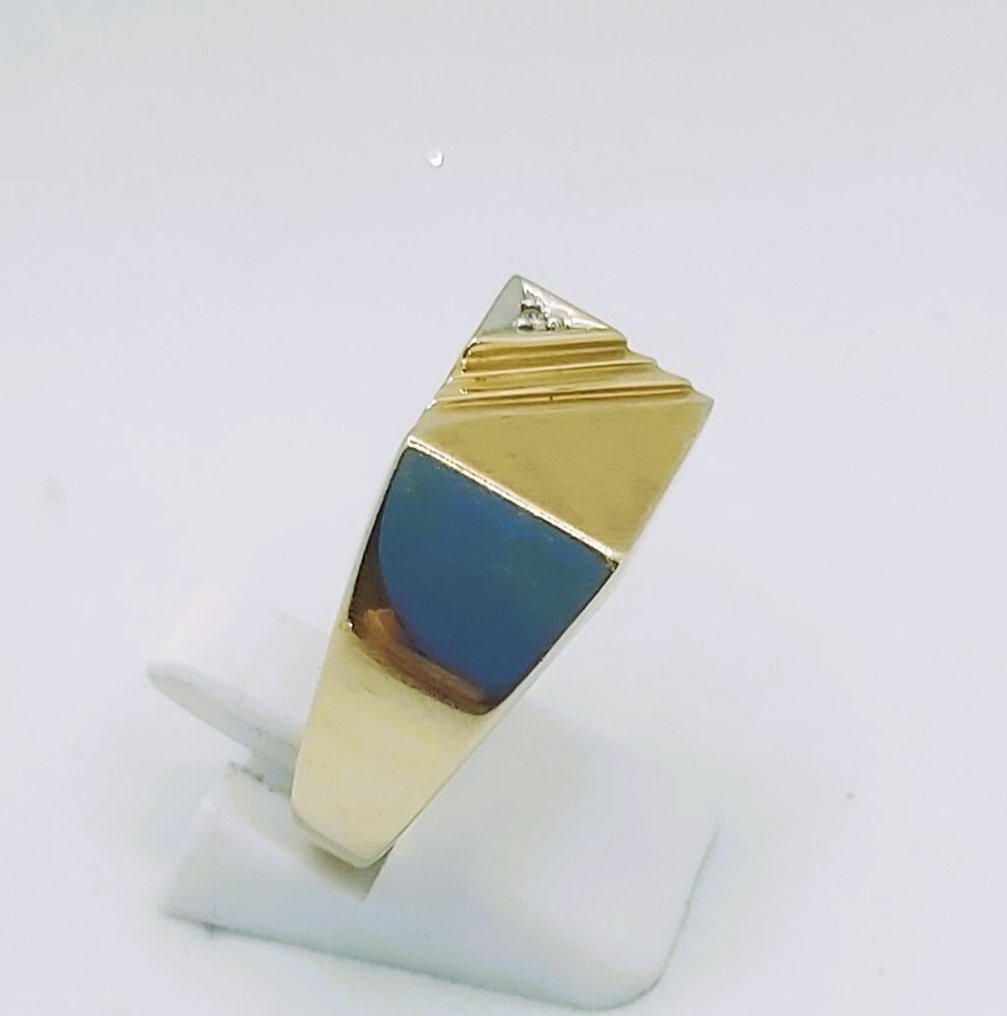 χωρίς τιμή ασφαλείας - Δαχτυλίδι - 10 kt. Κίτρινο χρυσό -  0,02ct. tw. Διαμάντι (Φυσικό)  #4.3