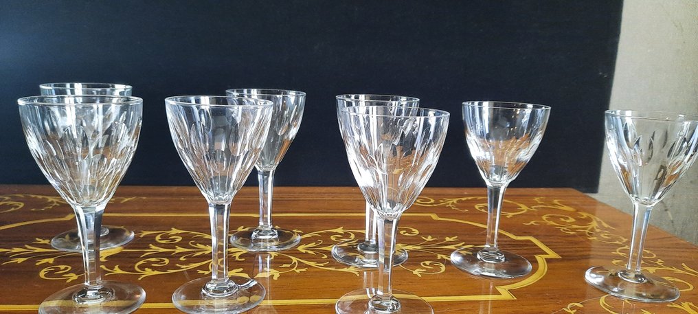 Val Saint Lambert, zeer mooie antieke glazen model NESTOR HAMLET Val Saint-Lambert - Bicchiere (8) - Cristallo #4.3