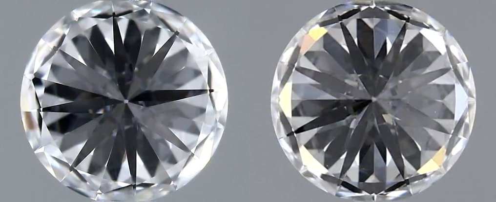No reserve price - 2 pcs Diamond (Natural) - 0.65 ct - Round - D (colourless) - IF - Gemological Institute of America (GIA) - *Matching Pair* *3EX* #3.2