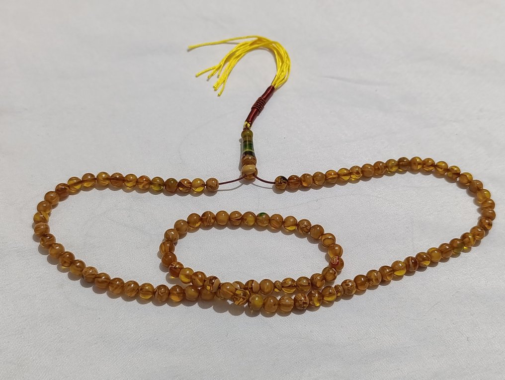  誦經念珠 - 琥珀 - 1970-1980 - 稀有的祈祷念珠  #3.2