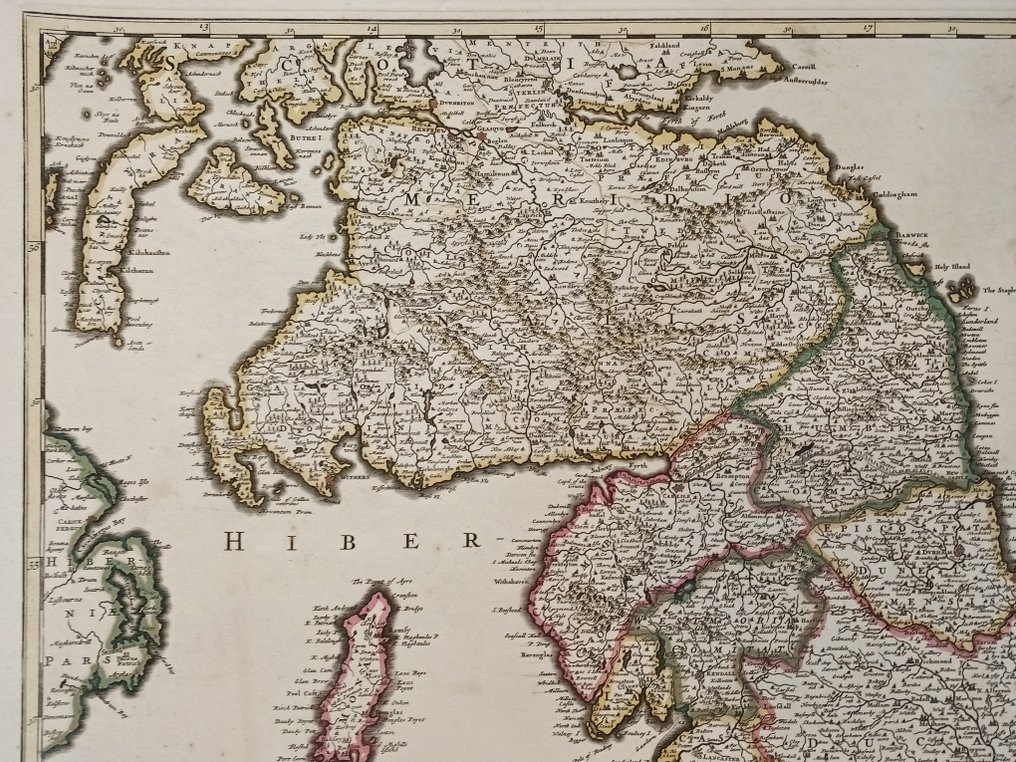 Storbritannia - Nord-England; Frederik De Wit - Tractus Regni Angliae Septentrion in quo Ducatus Eboracensis, Episcopatus Dunelmensis, Comitatus - 1681-1700 #4.3