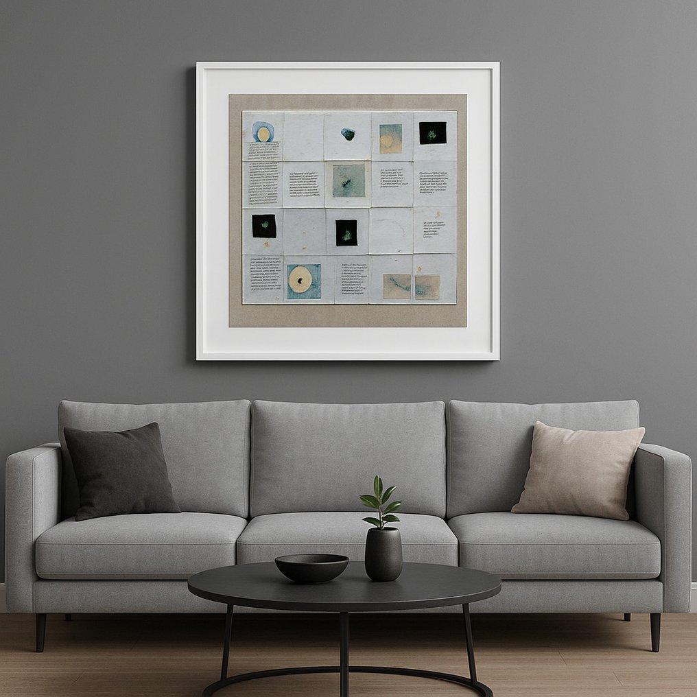 Renata Giannelli - L'INIZIO e la FINE: Composizione Astratta con Testi e Elementi Materici #1.0