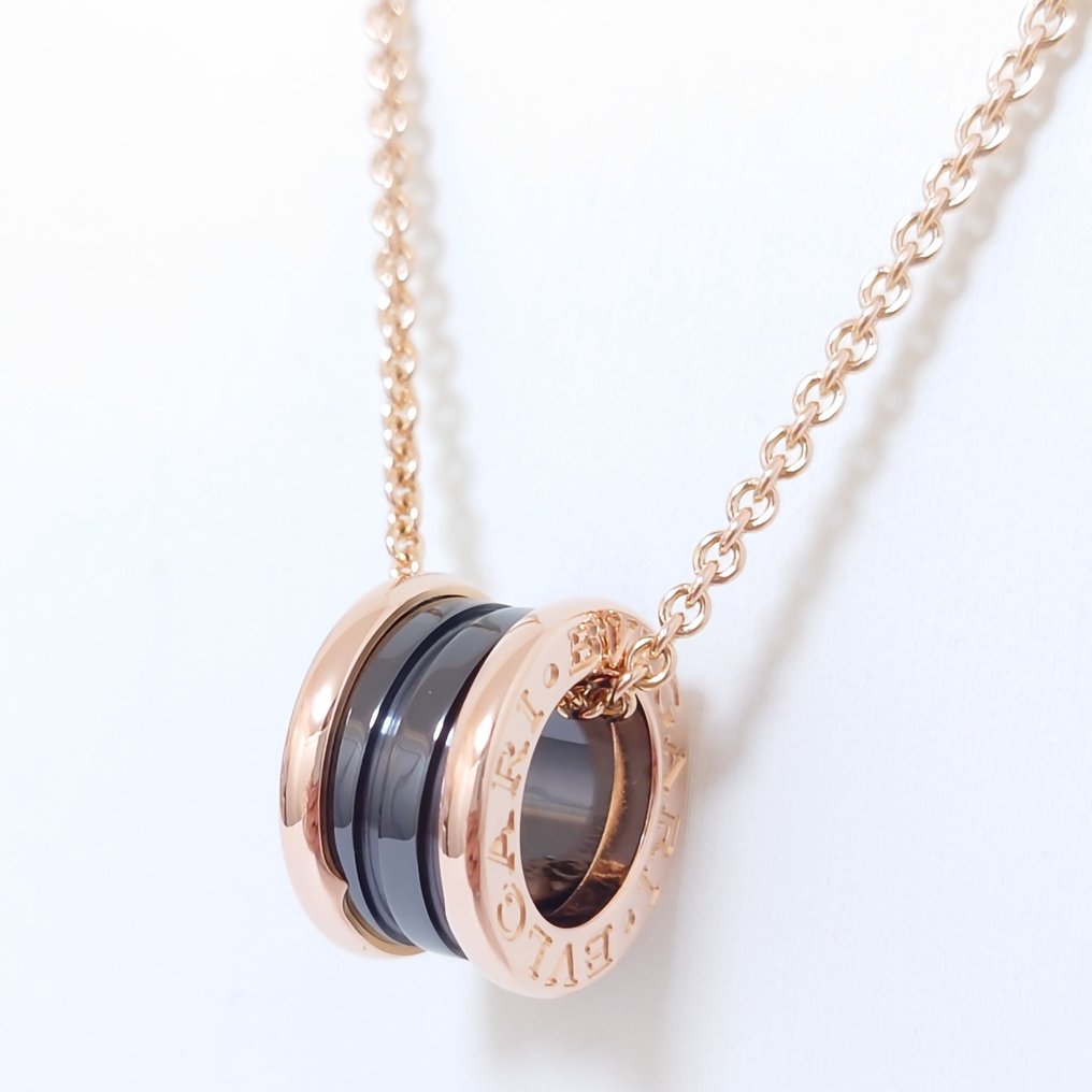 Bvlgari - 项链 - B.zero 1 - 18K包金 玫瑰金, 陶瓷 #1.0