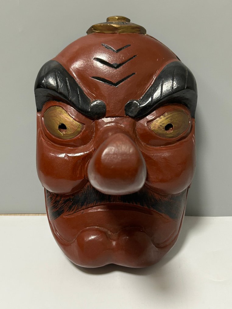 Noh面具 - 木, 大型木雕能面具 - 天狗 - Tengu天狗 (沒有保留價) #1.0