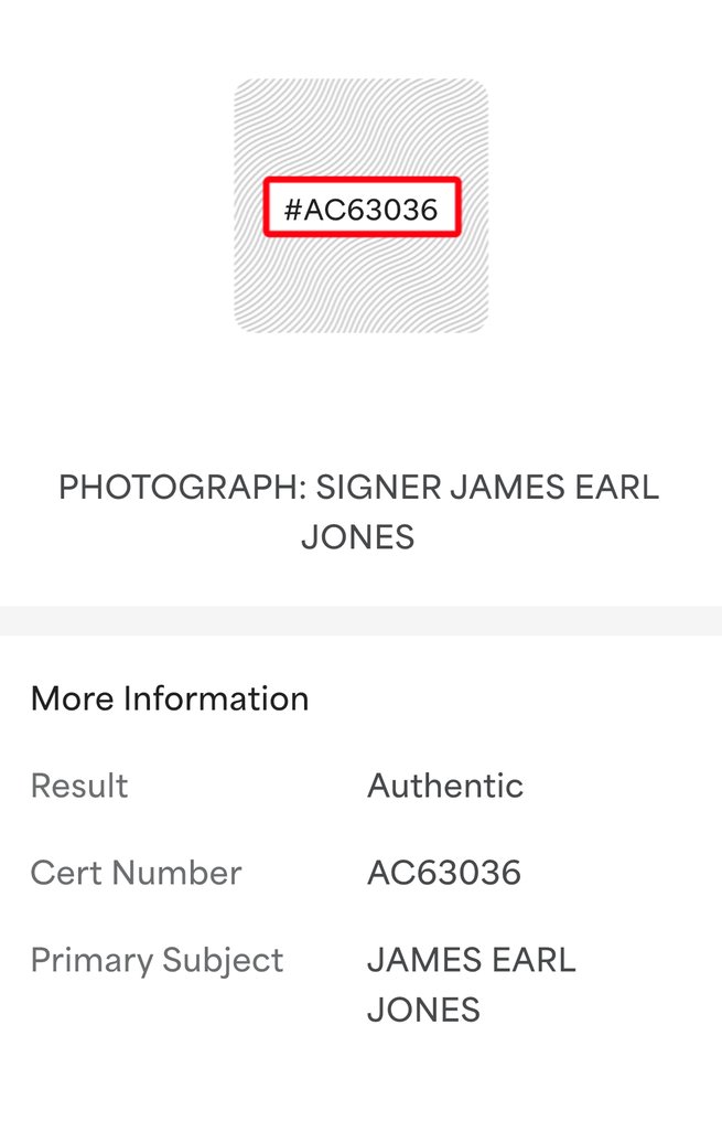 Star Wars, James Earl Jones (+) The Voice of Vader - Signed in Person - with PSA/DNA Certificate - Autograph, photo - No Reserve! #3.2