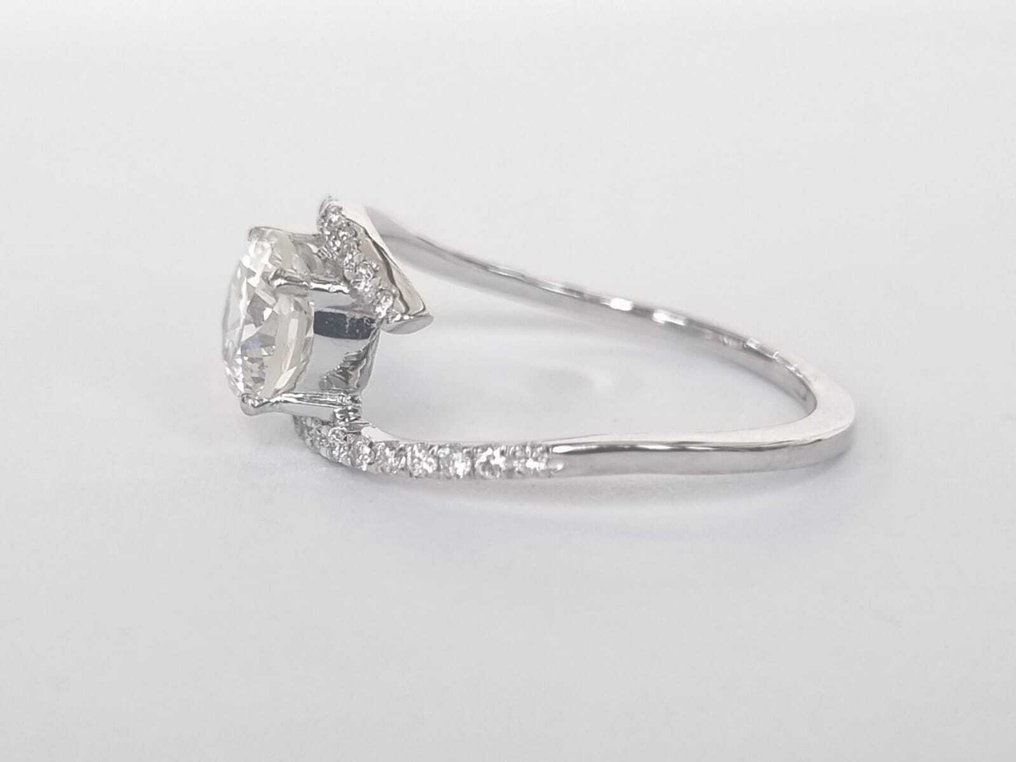 Verlovingsring - 14 karaat Witgoud - 1.23ct. tw. Diamant (Natuurlijk) - Diamant #3.2