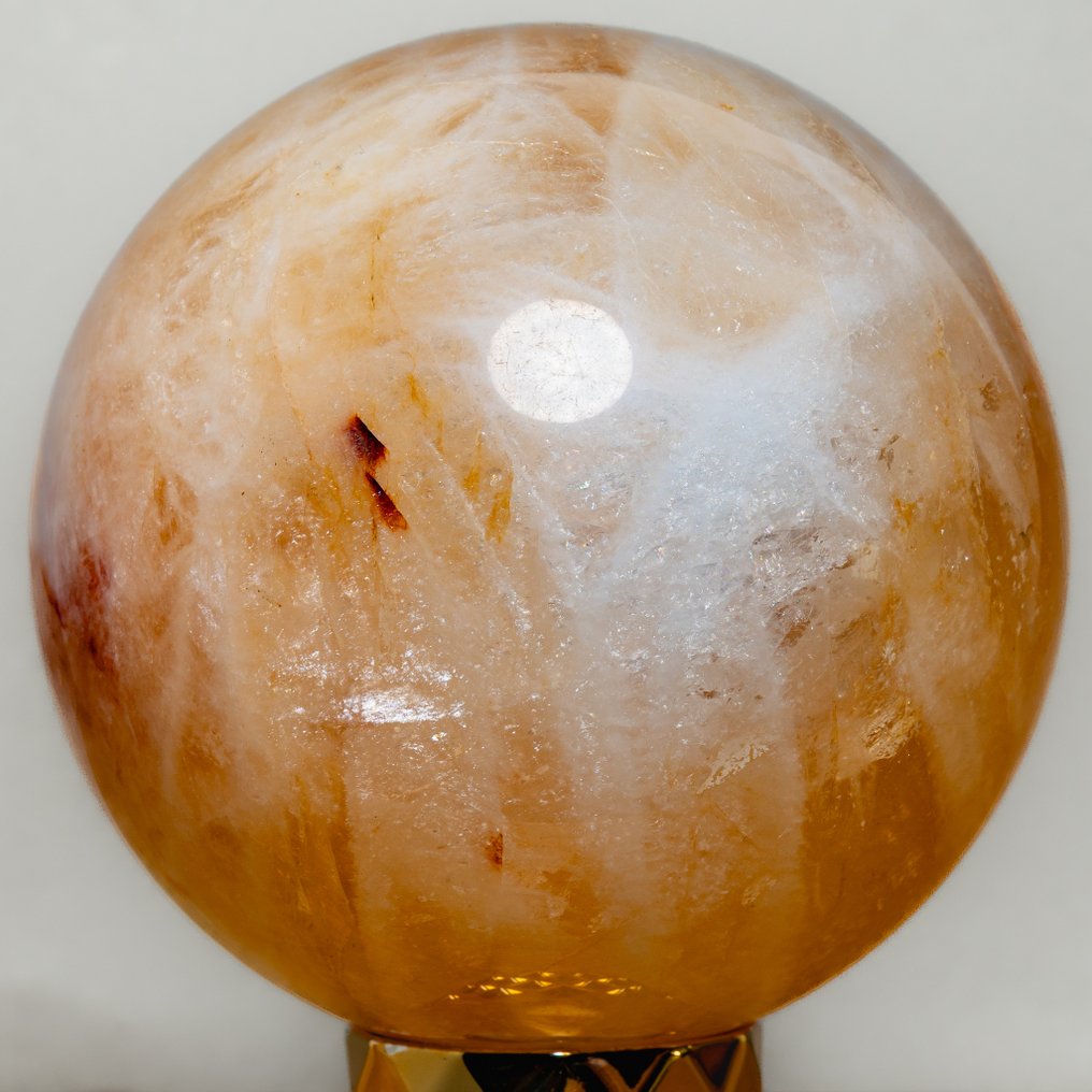 Red Fire Quartz Quality Sphere Sphere - Height: 10.16 cm - Width: 10.16 cm- 1400 g #4.3