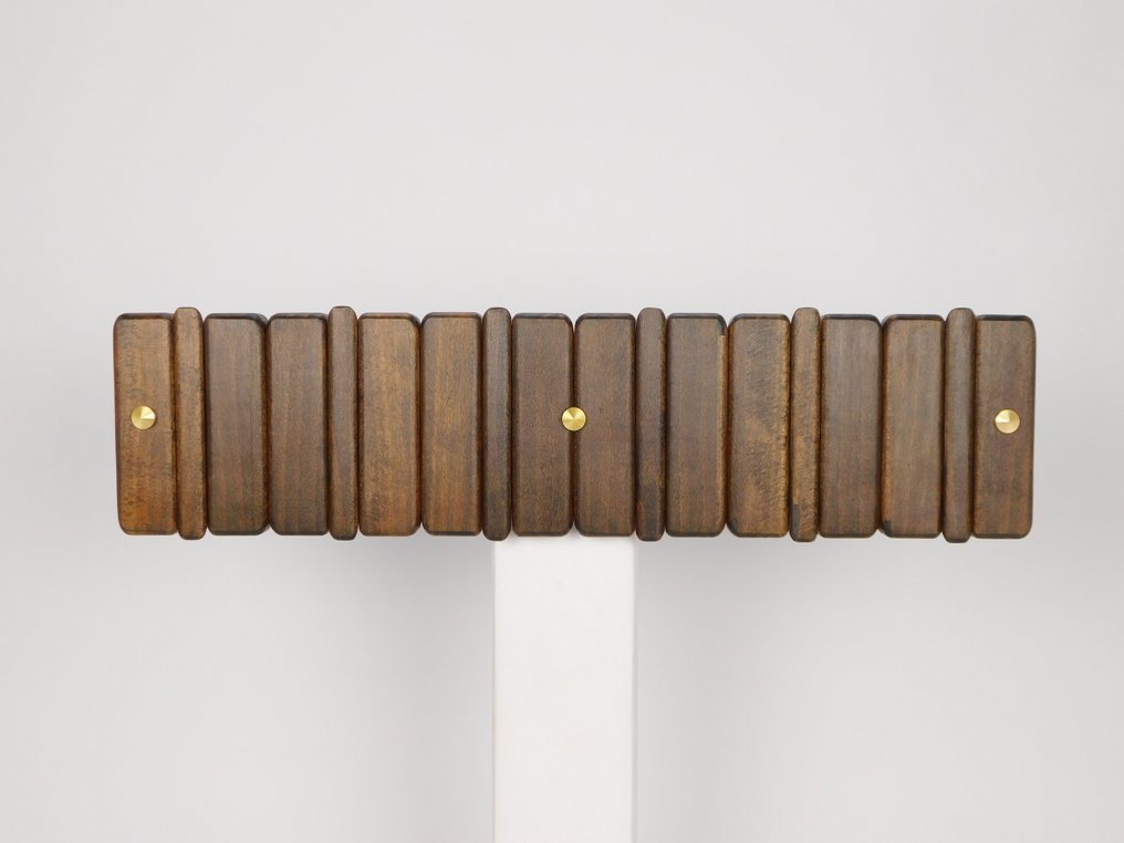 Wilk Brothers Furniture - Sebastian Wilk - 衣帽架 - 钢琴式衣帽架 Type9 60 胡桃木 - 黄铜, 环氧树脂, 山毛榉, 钢 #1.0