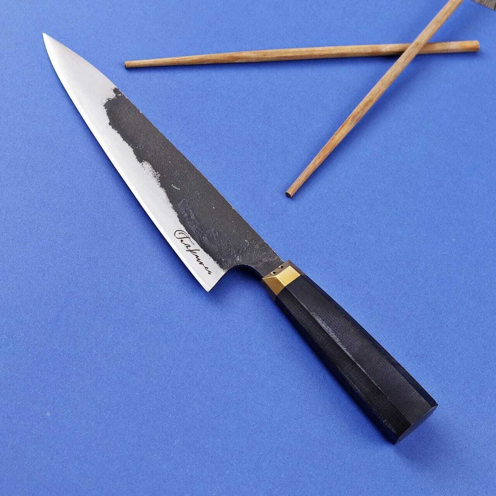 厨刀 - R686 - 钢, 黄铜, 木 - 意大利 - 厨师的 Gyuto 刀 #1.0