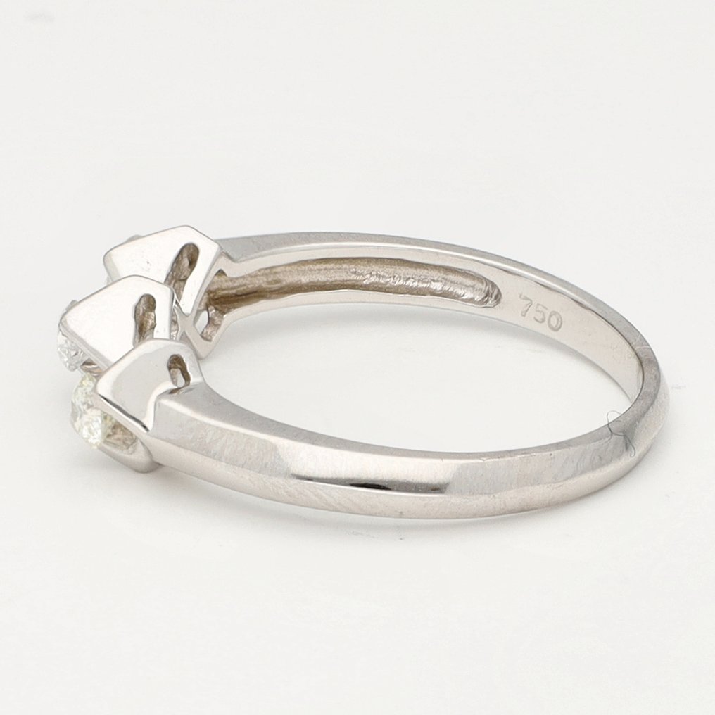 戒指 - 18K包金 白金 钻石 (天然) #2.1