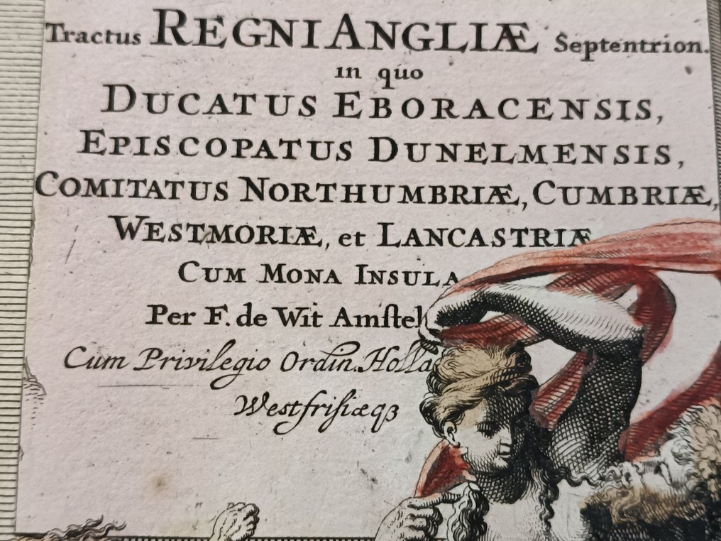 Storbritannia - Nord-England; Frederik De Wit - Tractus Regni Angliae Septentrion in quo Ducatus Eboracensis, Episcopatus Dunelmensis, Comitatus - 1681-1700 #3.2