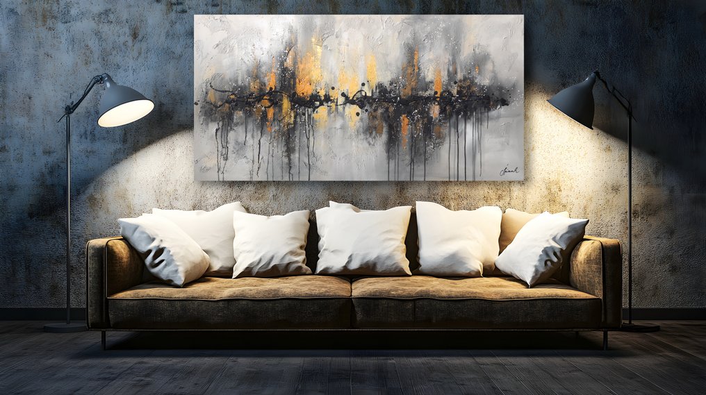 Monika Spiewak - AbstractXXL - Oil Painting Stretched On The Frame - Ready To Hang - 1/1 Unique Piece #1.0