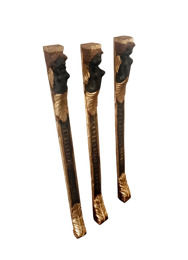  Architectural ornament (3) - Lesene - 19th century - Cariatidi - 67 cm  #2.1