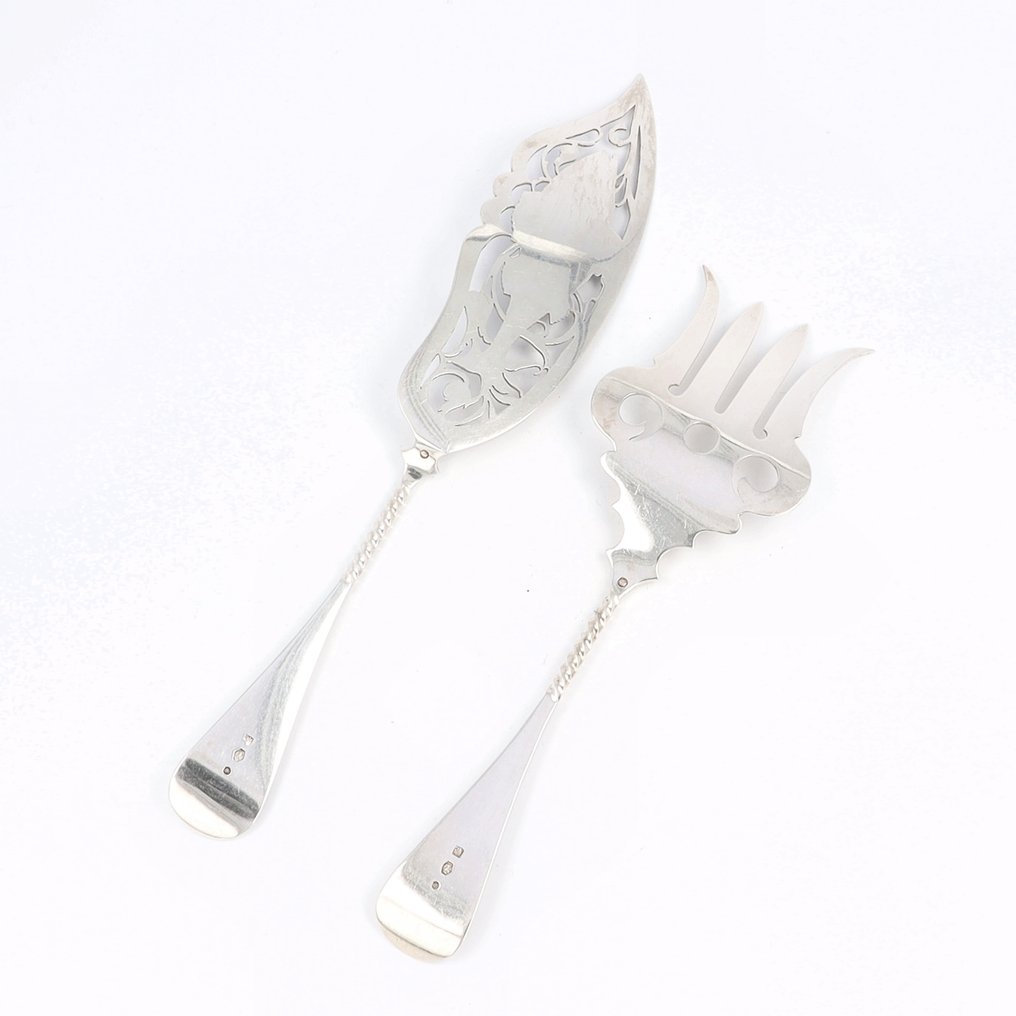 Johannes Albertus Adolf Gerritsen - Viscouvert - Amsterdam, 1902 - Fish serving set (2) - .833 silver #3.2