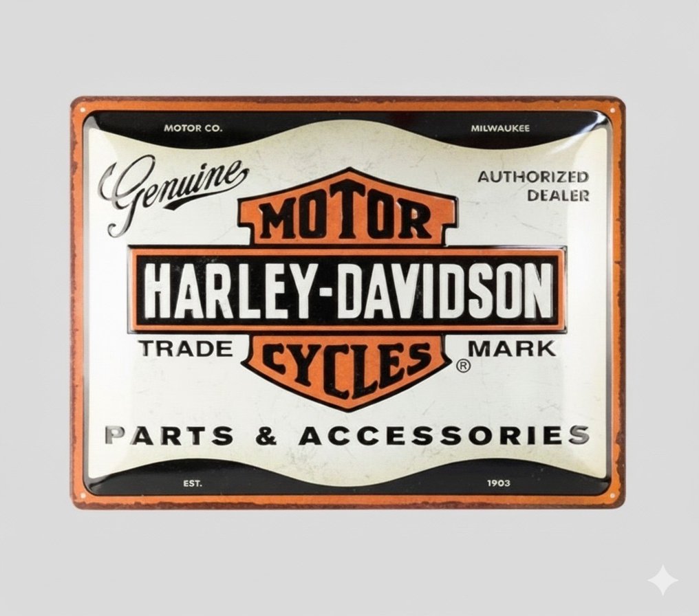 Harley-Davidson - Placă - Steel Sign Advertising - Garage Automobilia - Metal #4.3
