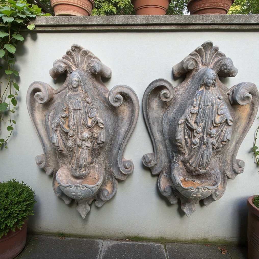 Escultura, 2 Araldica - 30 cm - Pedra #2.1