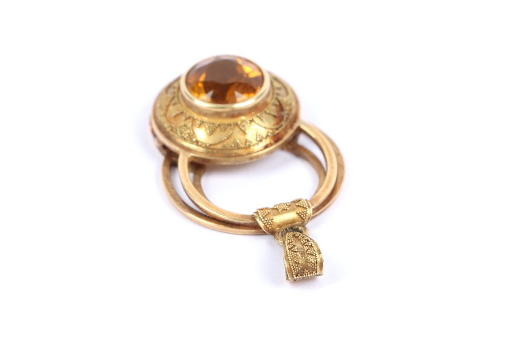 Pendentif - 14 carats Or jaune Citrine #4.3