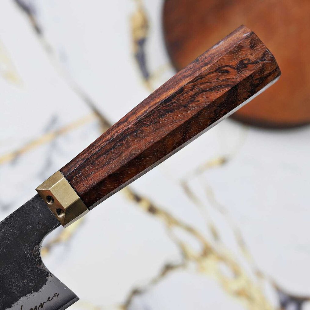 厨刀 - R688 - 钢, 黄铜, 木 - 意大利 - 厨师的 Gyuto 刀 #3.2