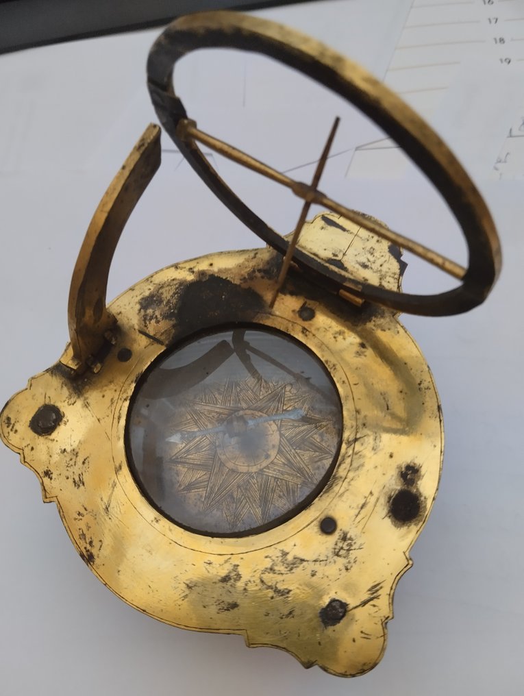 Zabytkowy Equatorial ring dial - Mosiądz - Niemcy - 1700-1750, 1750-1800 #1.0