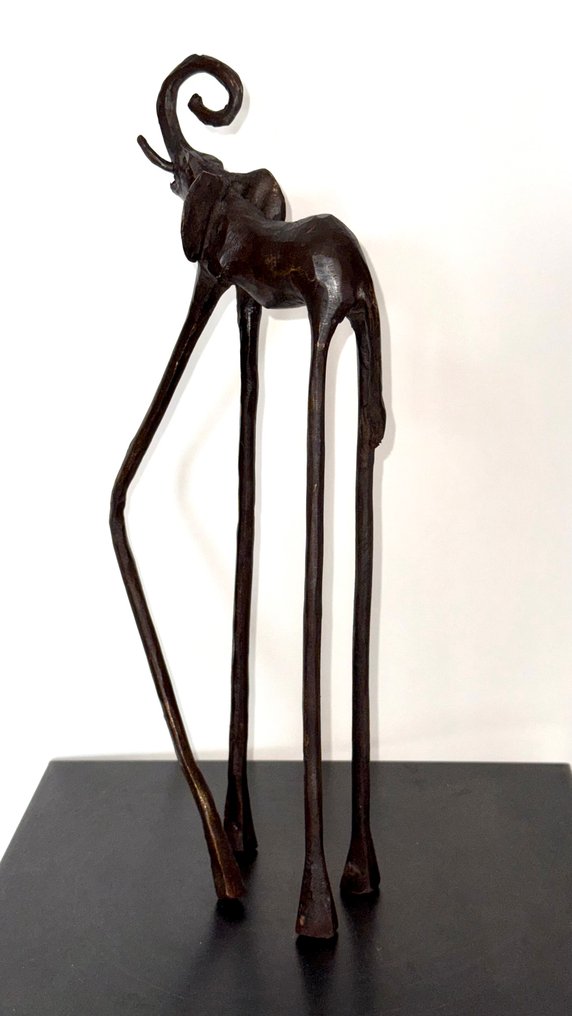 Abdoulaye Derme - Rzeźba, Eléphant "Le géant des rêves" - 39.5 cm - Brązowy #4.3