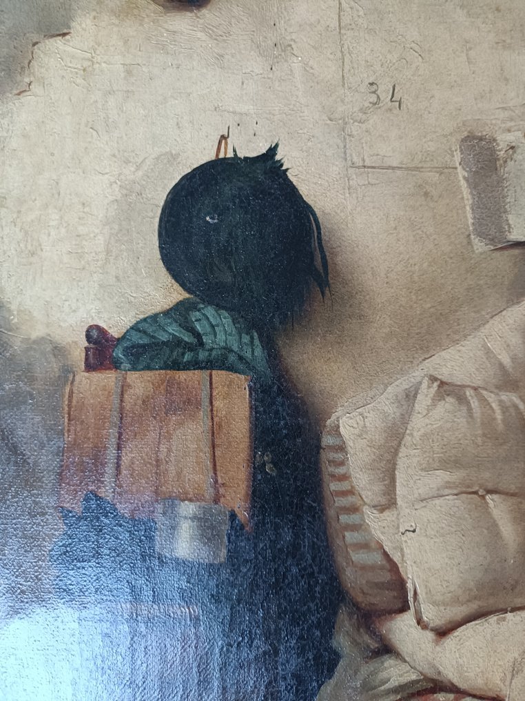 Domenico Scattola (1814 – 1876), Attributed to - Visita al papa malato #2.1