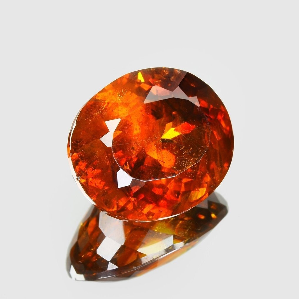 1 pcs 橙色 闪锌矿 - 9.26 ct - 安特卫普宝石检测实验室(ALGT) #2.1