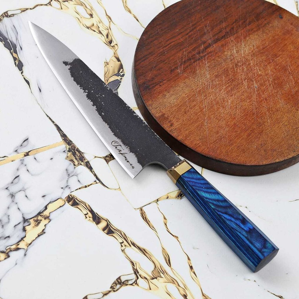 厨刀 - R689 - 钢, 黄铜, 木 - 意大利 - 厨师的 Gyuto 刀 #1.0