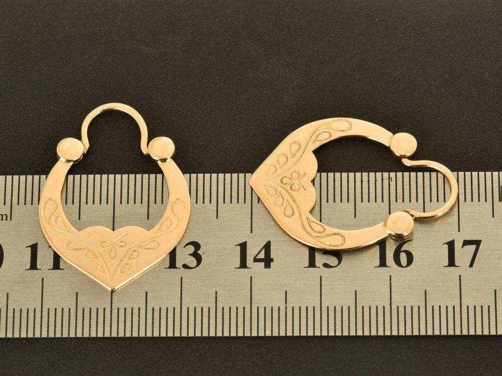 耳环 - 14K包金 玫瑰金 #1.0