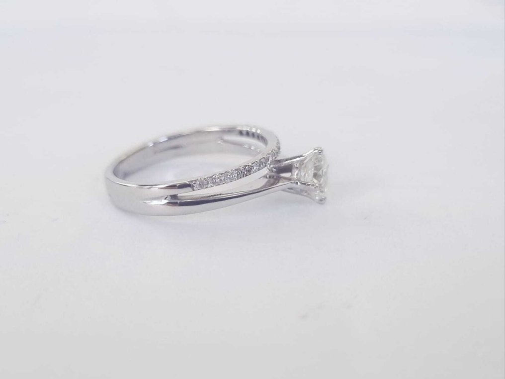 Δαχτυλίδι αρραβώνων - 14 καράτια Λευκός χρυσός - 0.83ct. tw. Διαμάντι (Φυσικό) - Διαμάντι #3.2