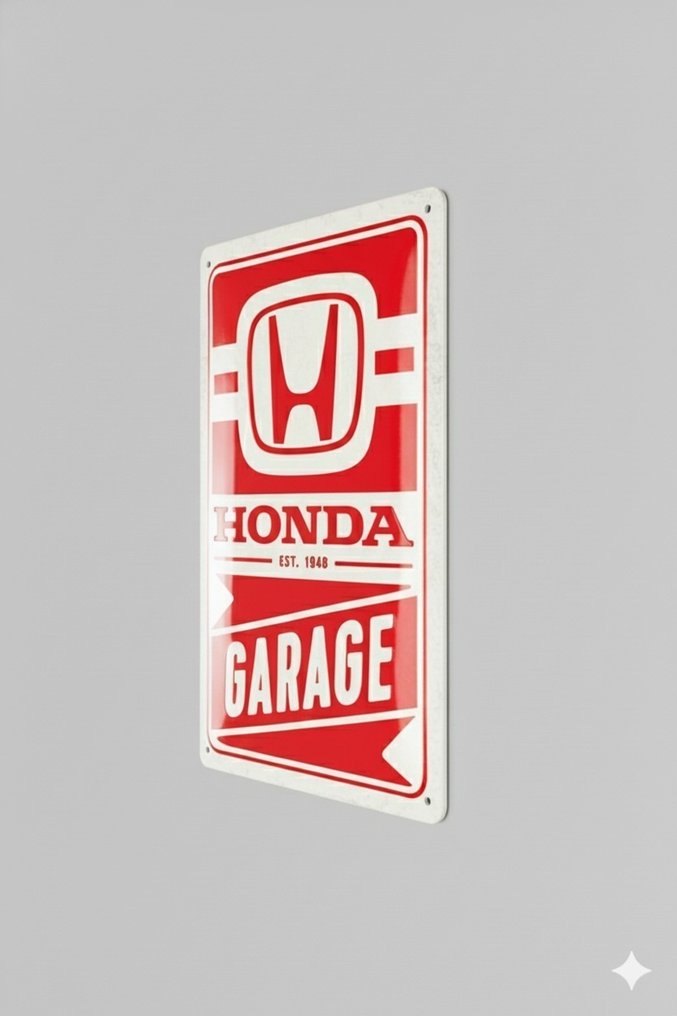 Honda - 匾 - 钢制标牌广告 - 车库汽车用品 - 金屬 #1.0
